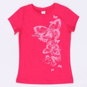 Детская розовая блуза Бабочка