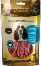 Деревенские лакомства д/собак Утиная соломка нежная 100г