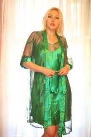 Ночная сорочка с халатиком "Делиа" Зеленый