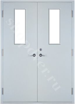 Тамбурные двери порошковое напыление с двух сторон с стеклопакетом