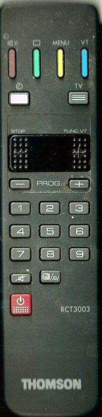 Пульт для Thomson RCT-3003 (TV) (10MC79B, 10MG70B, 10MG73B, 10MG79B, 10MH79B, 14MC77CX, 14MG56F, 14MG70C, 14MG76C, 14MG77C, 14MG79C, 14MK66BC, 14MS56BT, 14MS70CT, 14MS70F, 14MS73F, 14MS76CT, 15MK51BT, 17MS51BT, 20MG76B, 20MG76C, 20MG77C, 20MG79CL)