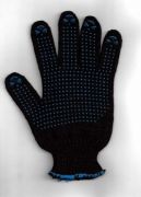 перчатки рабочие 7 класс с пвх точка черные