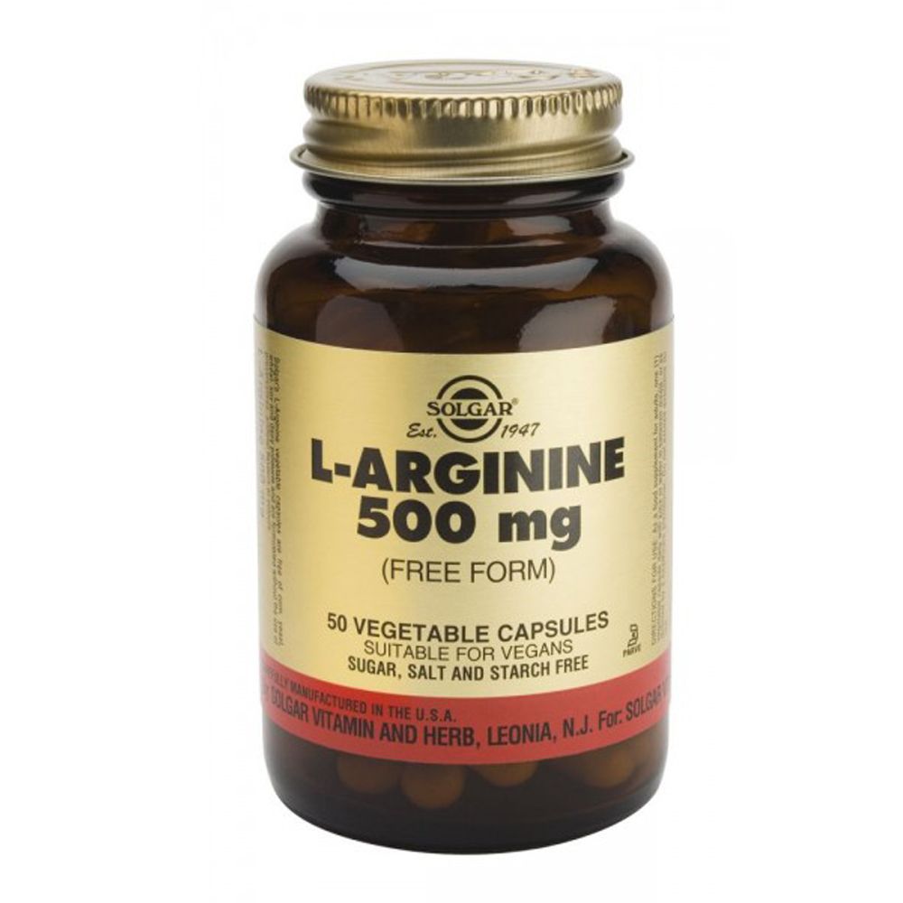 СОЛГАР L-Аргинин 500 мг (50 капсул) - купить в интернет-магазине Vitamina, цена, отзывы