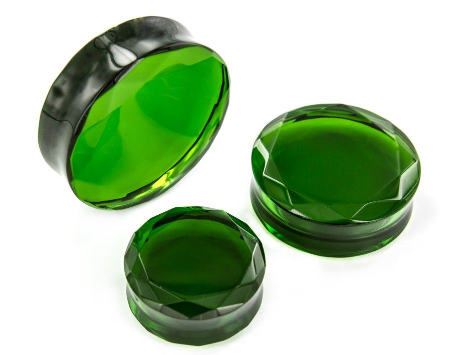 Green ears. Стеклянный плаг. Зеленое стекло. Плаги с камнем. Плаги 10 мм.