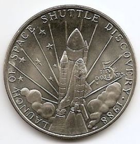 Запуск космического шаттла Дискавери 5 долларов Маршалловы Острова 1988