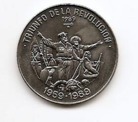 Триумф революции 30лет кубинской революции Кастро 1 песо Куба 1989