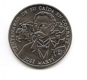 Хосе Марти 1 песо Куба 1995