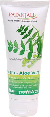 Гель для умывания Алое вера&Ним Патанджали Аюрведа / Divya Patanjali Aloevera Neem Facewash