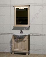 Мебель в ванную из дерева "Челси-2 УОРВИК-65 береза" с зеркалом