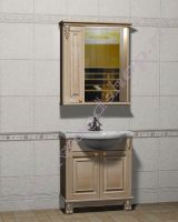 Гарнитур для ванной комнаты из массива "Челси-2 УОРВИК-80 береза" с зеркалом-шкафом (левая дверка)