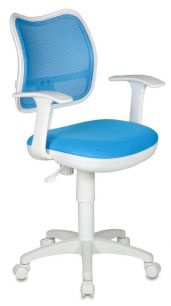 Кресло Бюрократ CH-W797/LB/TW-55 спинка сетка голубой TW-31 сиденье голубой TW-55 (пластик белый)
