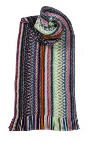 модный вязаный шотландский  шарф Zig Zag Аврора -богиня утренней зари, плотность 7