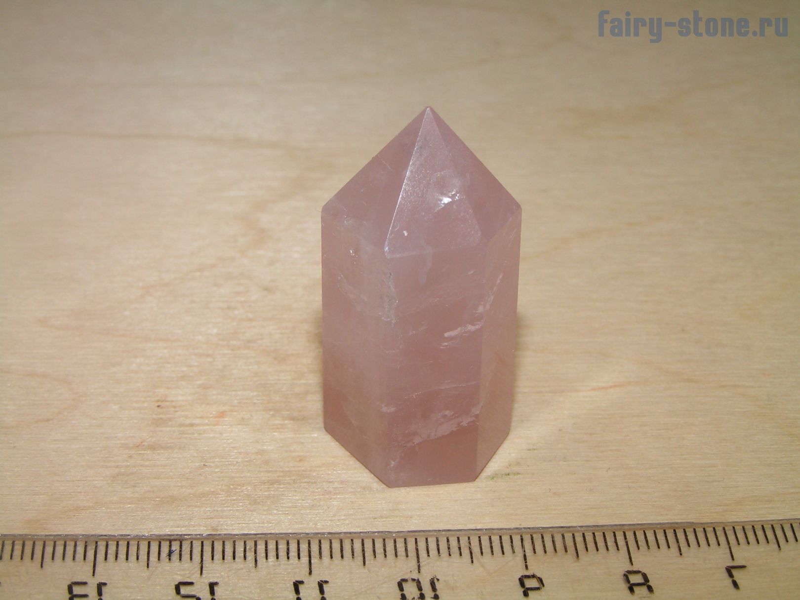 Кристалл из розового кварца (38мм.) | Fairy-Stone