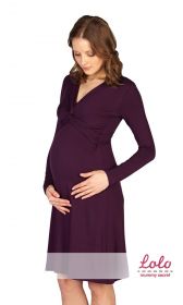 SALE! Платье с перекрутом для беременных и кормящих, черника