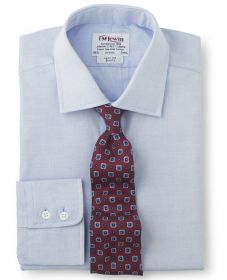 Мужская рубашка светло-синяя T.M.Lewin приталенная Slim Fit (46460)