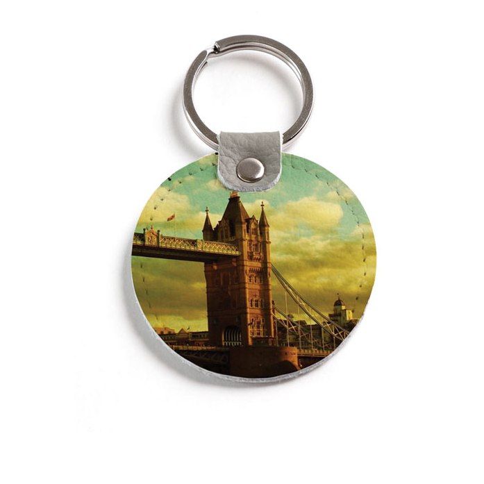 Кожаный брелок "Tower Bridge"