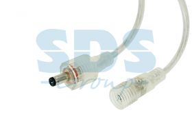 Соединительный кабель (2pin) герметичный (IP67) 2х0.35мм² 300V 0.35м прозрачный REXANT