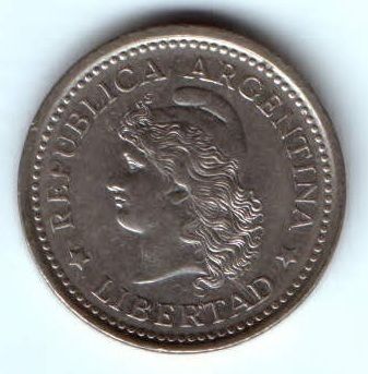 1 песо 1957 г. Аргентина