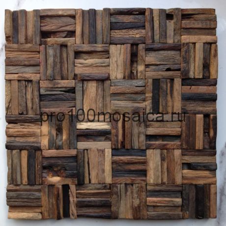 MCM007 Бесшовная деревянная мозаика серия WOOD, 300*300*22 мм
