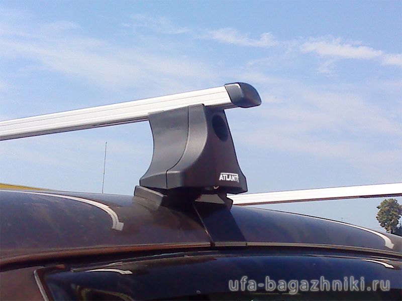 Багажник на крышу Hyundai Tucson JM 2004-10, без рейлингов, Атлант, прямоугольные дуги