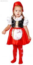 Карнавальный костюм "Девочка в красной шапочке", для детей 4-6 лет