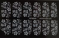 Наклейки для ногтей "Белые" NFM 045