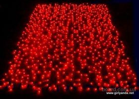 Гирлянда "Световой дождь"  400 лампочек  (Красная) 200х150 см