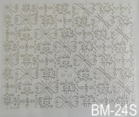 Наклейка для дизайна ногтей на клеевой основе "Серебро" BM - 24S