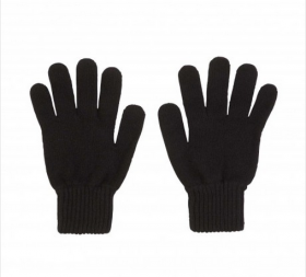 кашемировые перчатки женские (100% драгоценный кашемир) , классический чёрный цвет