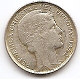 20 сентисимо Уругвай 1942 серебро