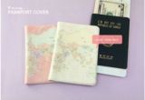 Обложка для паспорта "World Map" - Pink