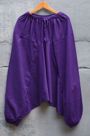 Фиолетовые штаны алладины с мотней для мужчин и женщин. Недорого, есть бесплатная доставка из Индии по России и всему миру