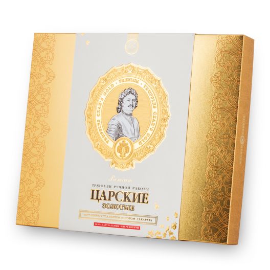 Конфеты шоколадные Трюфели Golden Candies Царские Золотые - 240 г (Россия)