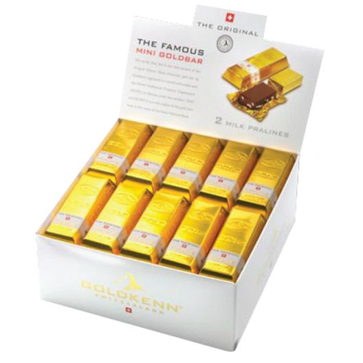 Набор шоколада Goldkenn Чистое Золото молочный c пралине 50x20g - 1 кг (Швейцария)