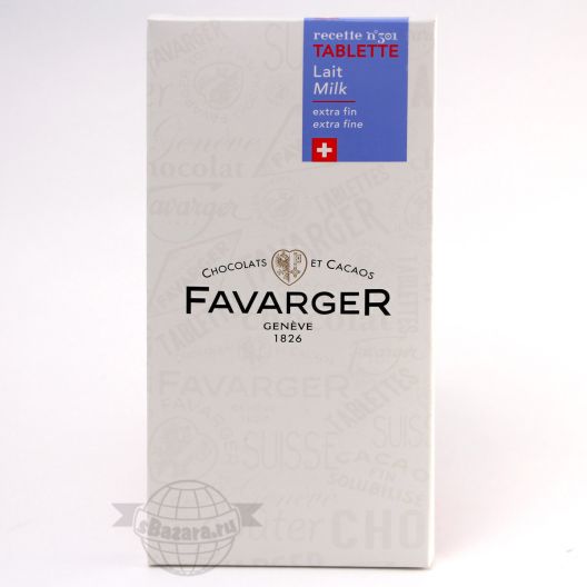 Шоколад Favarger Avelines Молочный - 100 г (Швейцария)