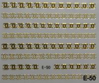 Наклейка для дизайна ногтей на клеевой основе "Золото", E-50