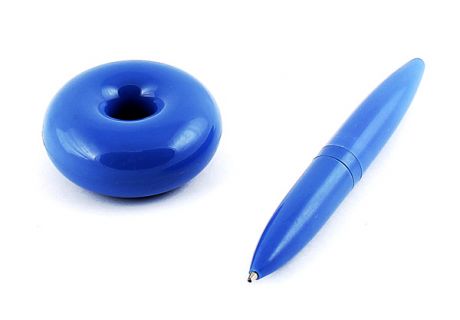 Ручка на подставке синяя (с магнитом)
