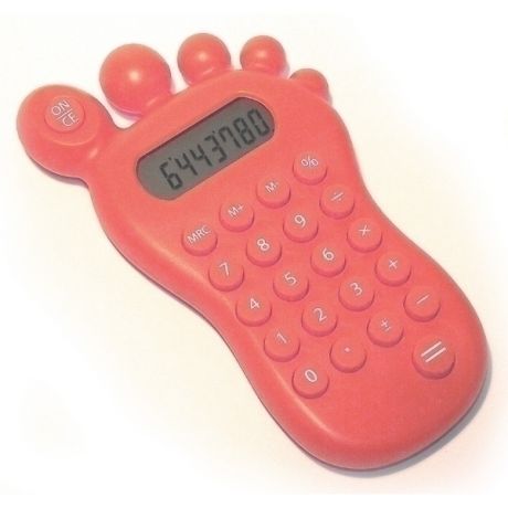 Калькулятор Ступня с головоломкой (красный)
