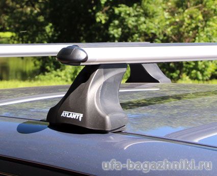 Багажник на крышу Volkswagen Amarok, Атлант, аэродинамические дуги, опора Е
