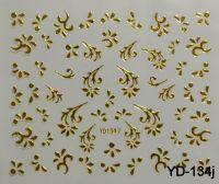 Наклейка для дизайна ногтей на клеевой основе "Золото", YD-134j