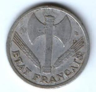 1 франк 1943 г. Франция