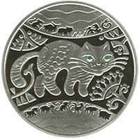 Год Кота(Кролика,зайца) Монета Украины 5 грн.