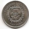 Серебряный юбилей королевы Елизаветы II.50 пенсов  Фолклендские острова 1977
