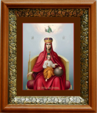 Державная Икона Божьей Матери (19х22), светлый киот