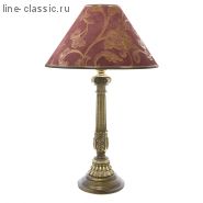 Настольная лампа Империя Богачо (СБ-9) "Колонна испанская цв." (32022 Б) Абажур"Мармарис бордо"