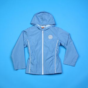 Голубая куртка-ветровка для девочки