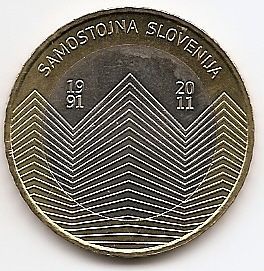 20 лет независимости Словении 3 евро Словения  2011