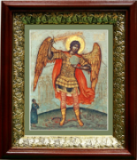 Икона Михаил архангел, попирающий дьявола