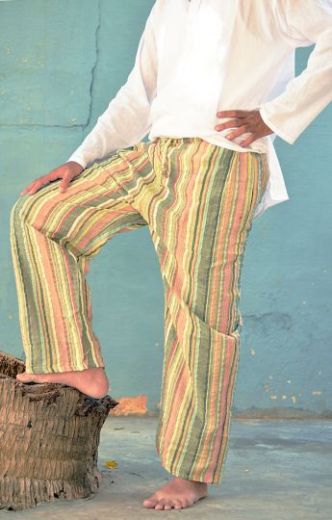 Полосатые прямые мужские штаны для йоги из хлопка, СПб