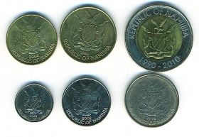 Фауна Набор монет Намибия 1993-2010